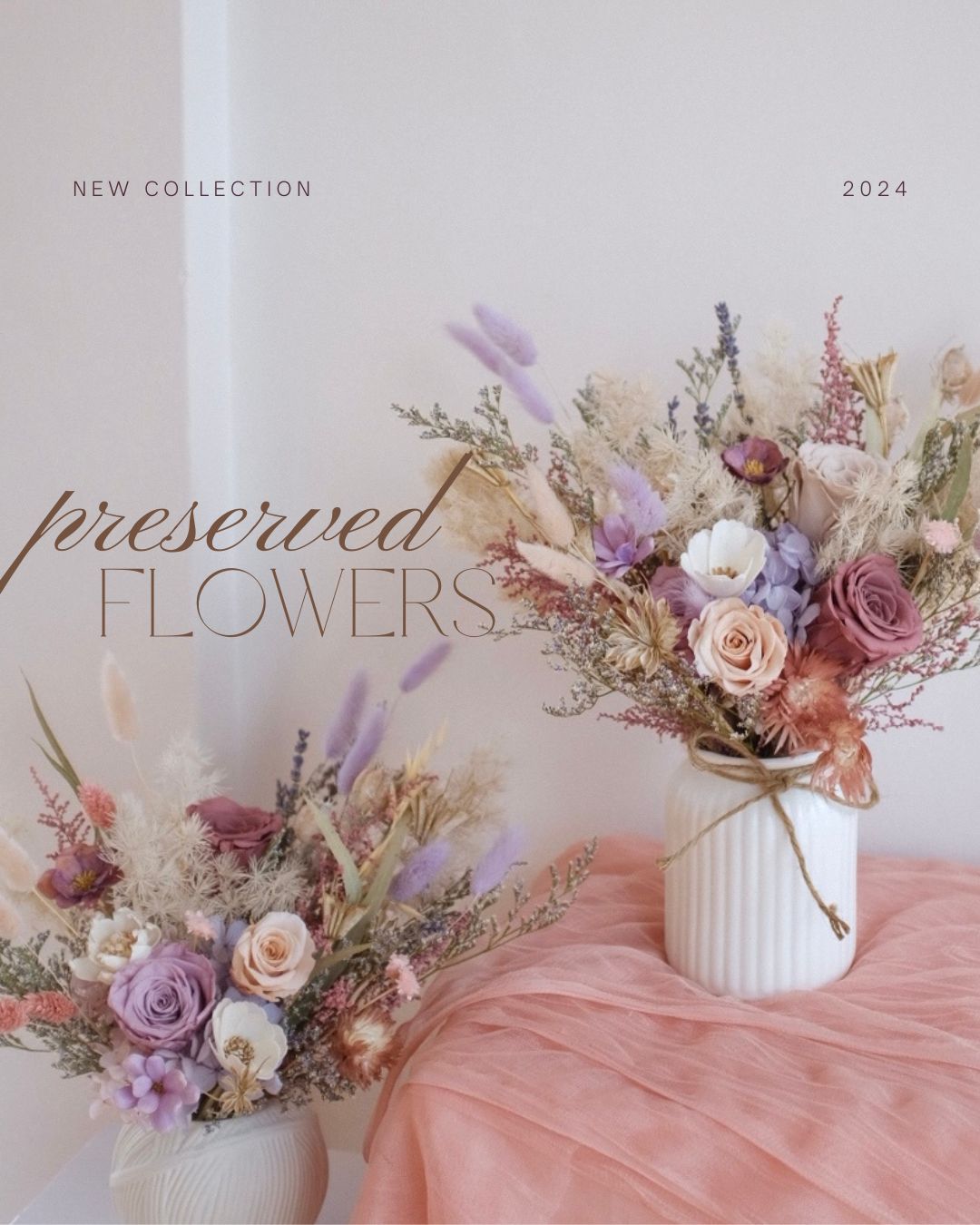 Preserved Flower Jar | Lavender Charm