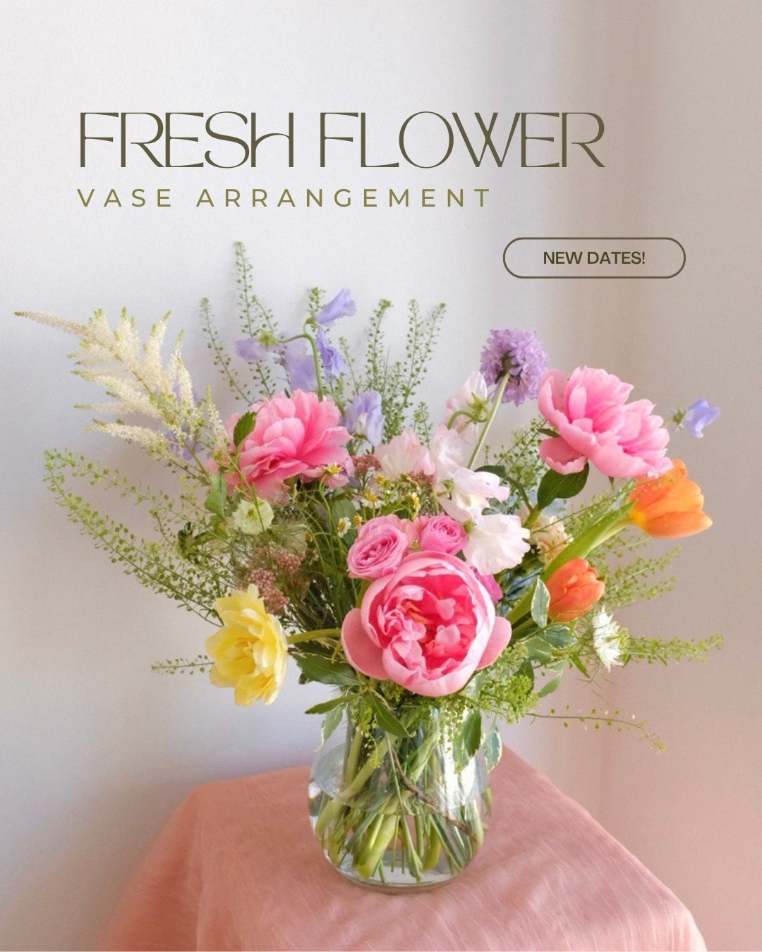 <Workshop> 4 Nov Fresh flower vase arrangement