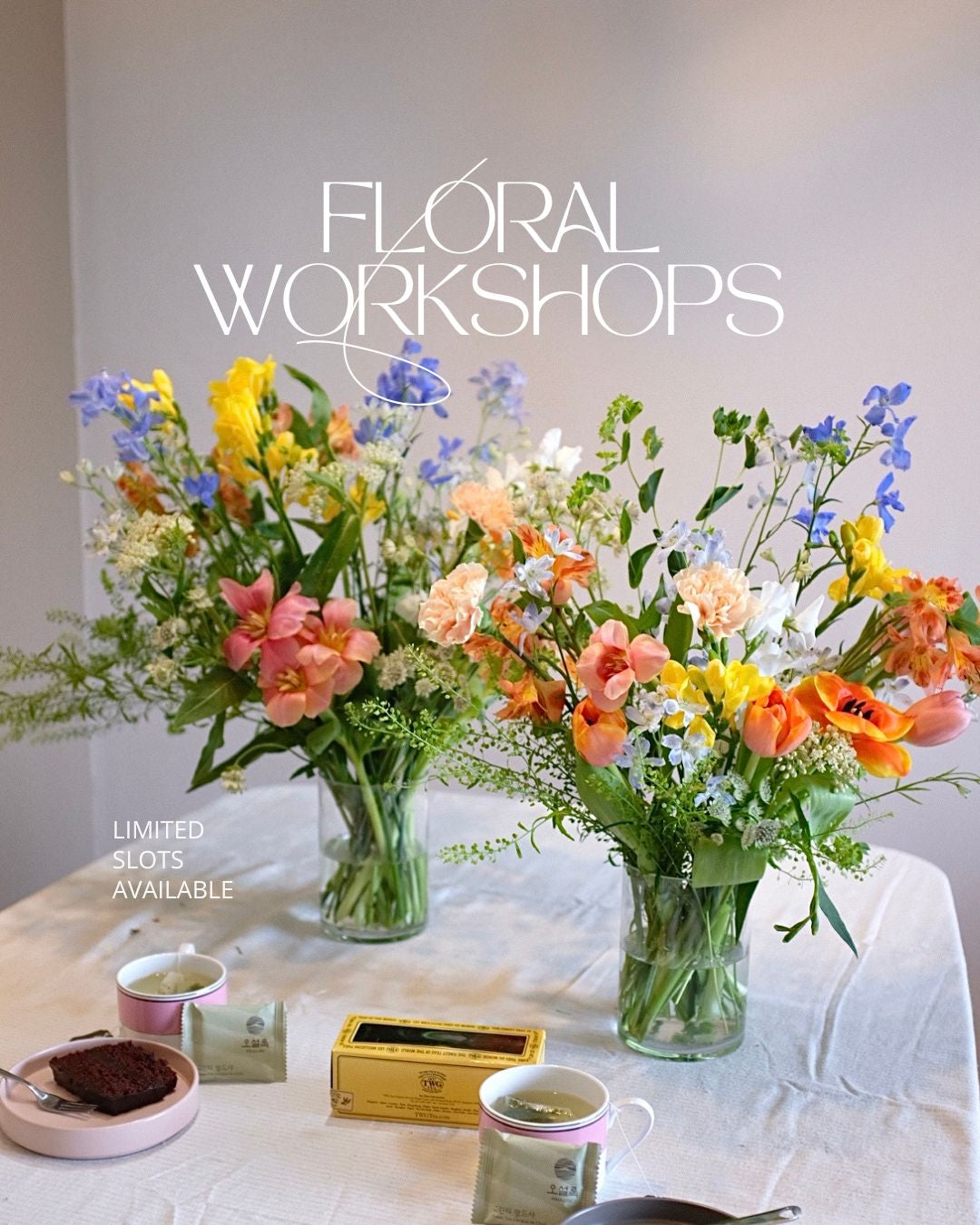 <Workshop> 1 October Fresh Flower Vase Arrangement