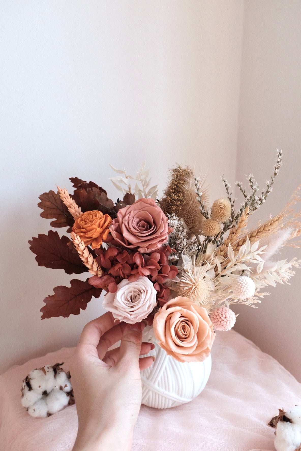 Preserved Flower Jar | Autumn sunset