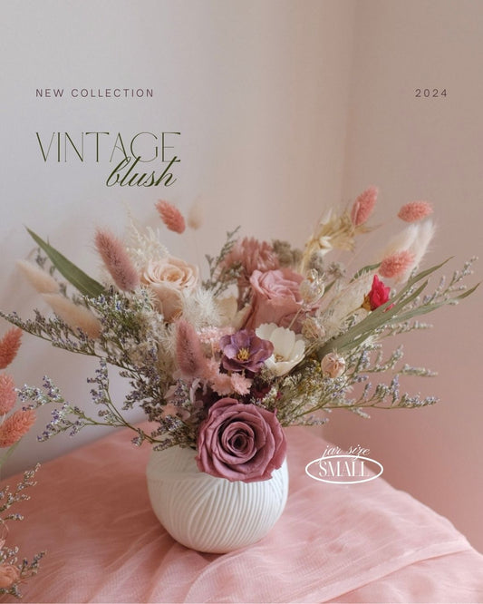 Preserved flower jar | Vintage Blush