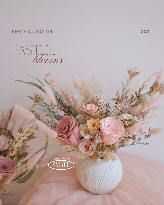 Preserved flower jar |  Pastel Blooms